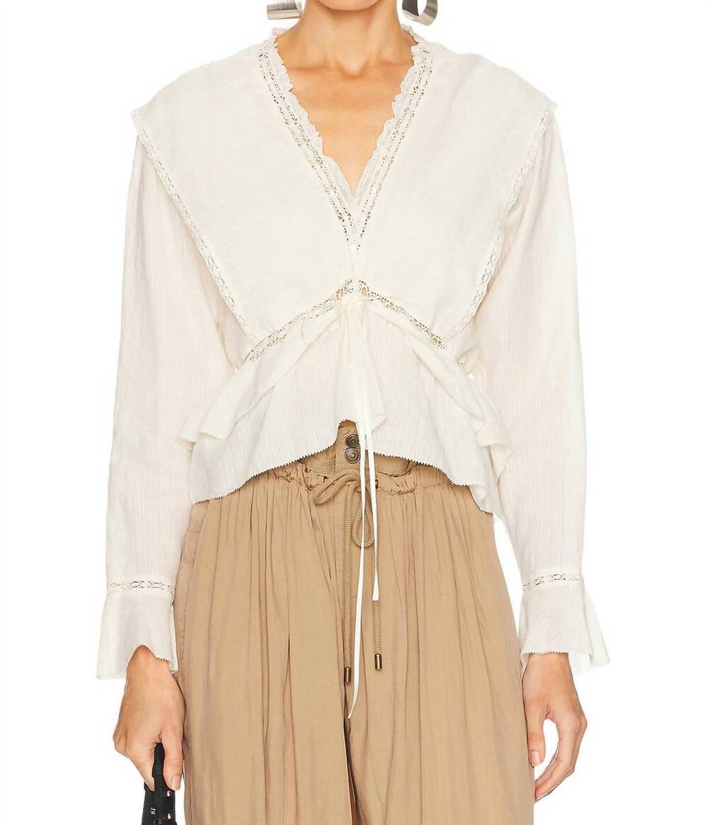 NEW ISABEL MARANT damienne blouse in ecru